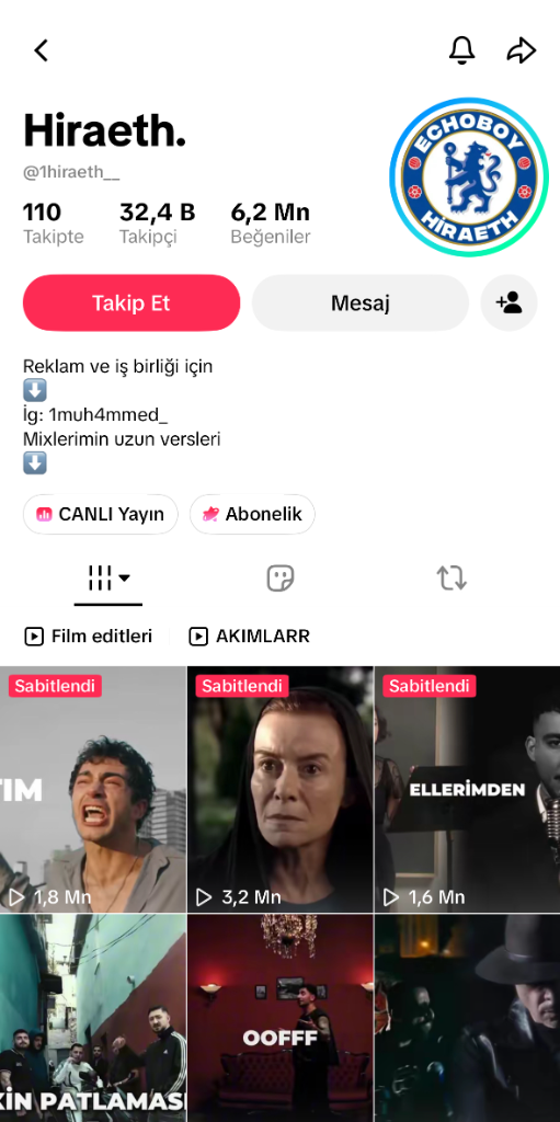 Hiraeth. Resmi TikTok Hesabı