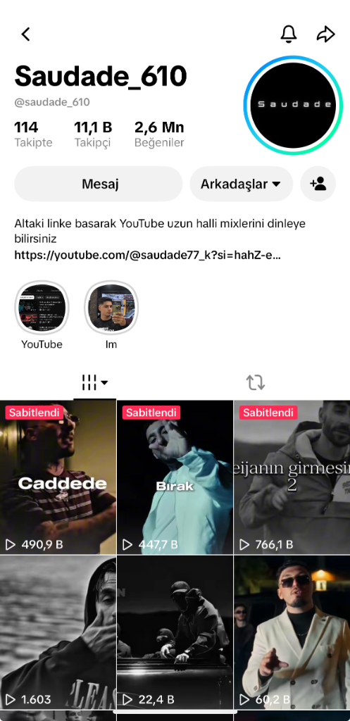 Saudade_610 Resmi TikTok Hesabı